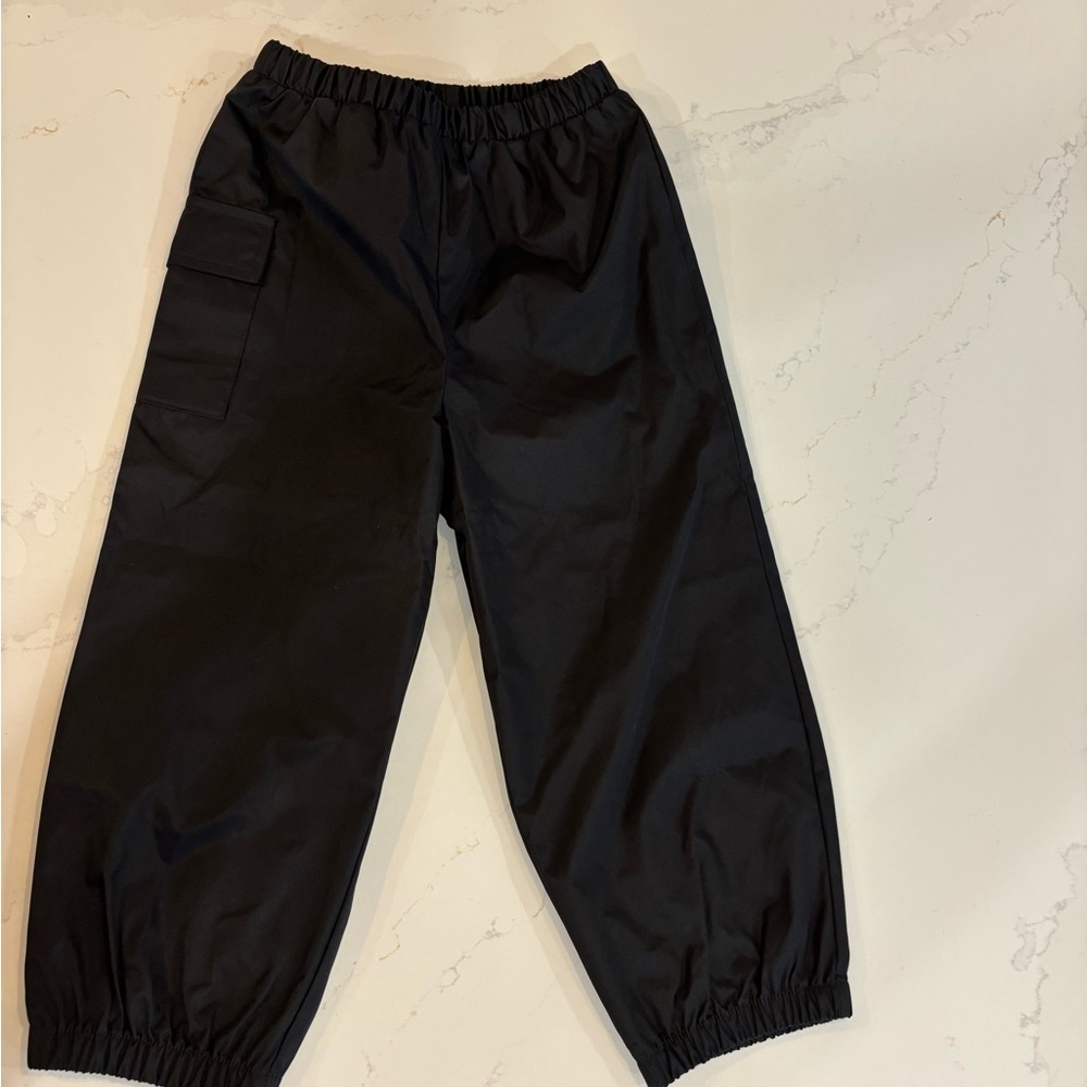 Kids Black Cargo Splash Pants